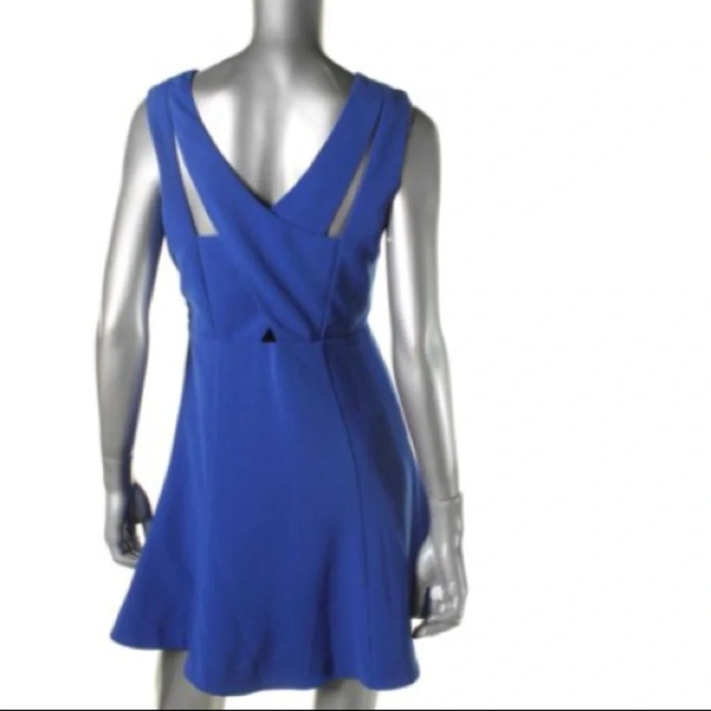 [J.O.A.] Blue Crossover Cut Out Dress
